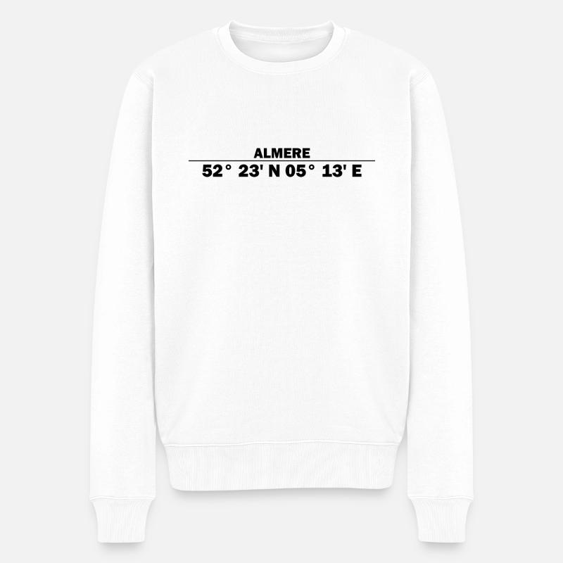Almere coordinates - Men's Premium Organic Jumper - white