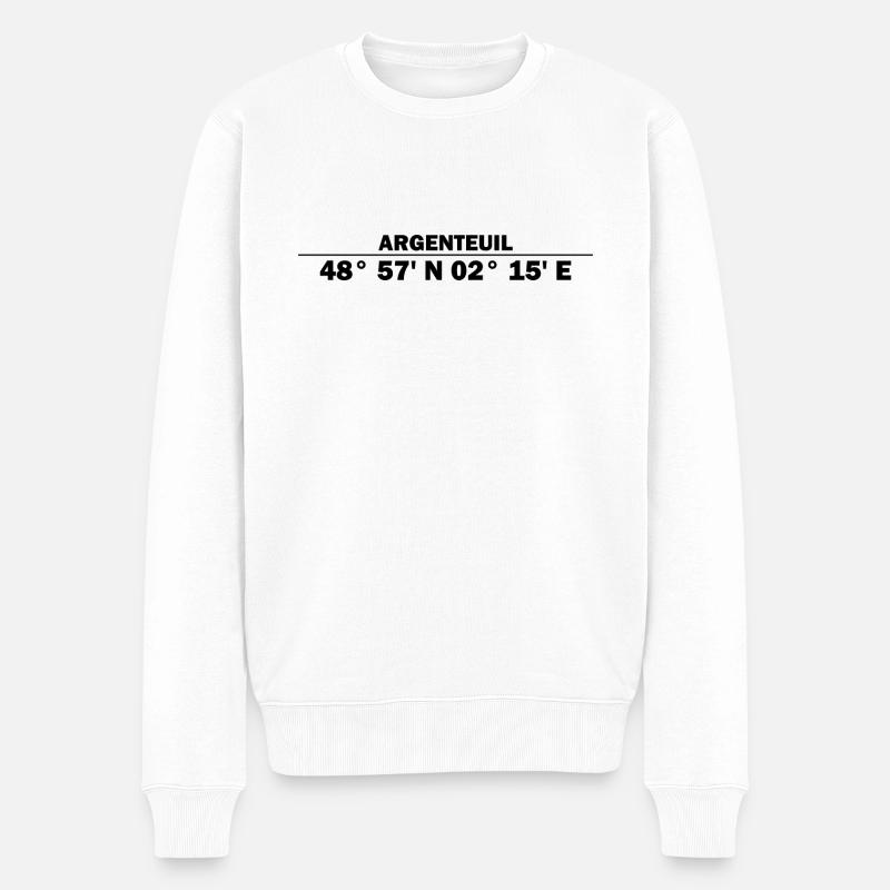 Coordonnées d’Argenteuil - Pull Premium bio Homme - blanc