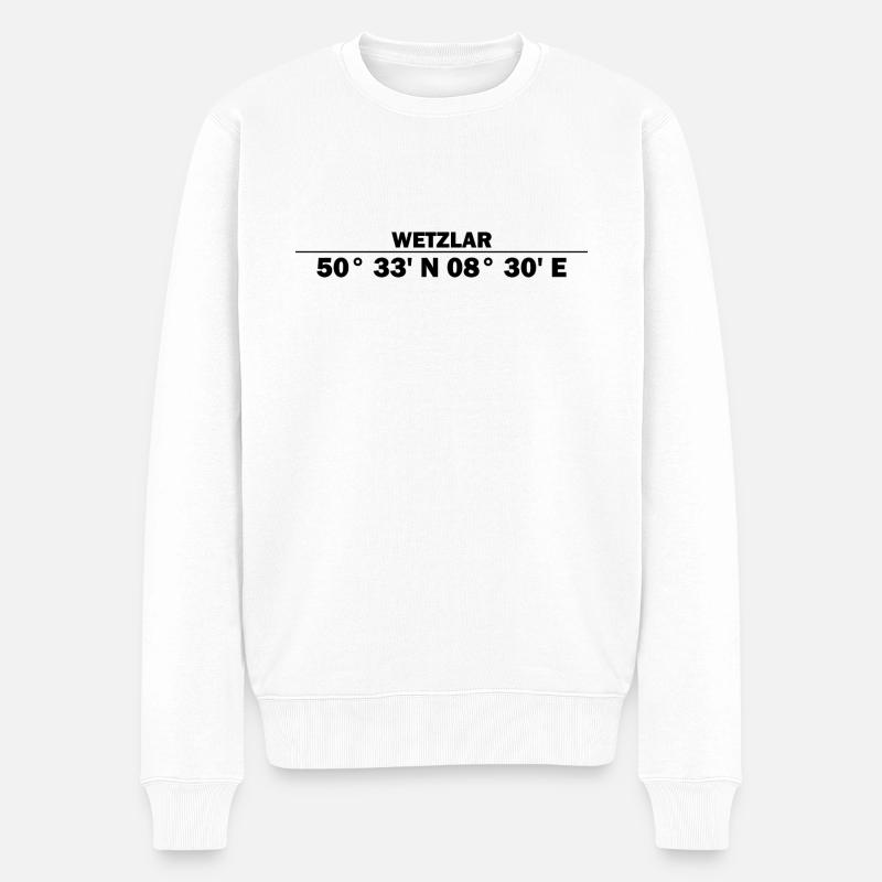 Coordonnées de Wetzlar - Pull Premium bio Homme - blanc