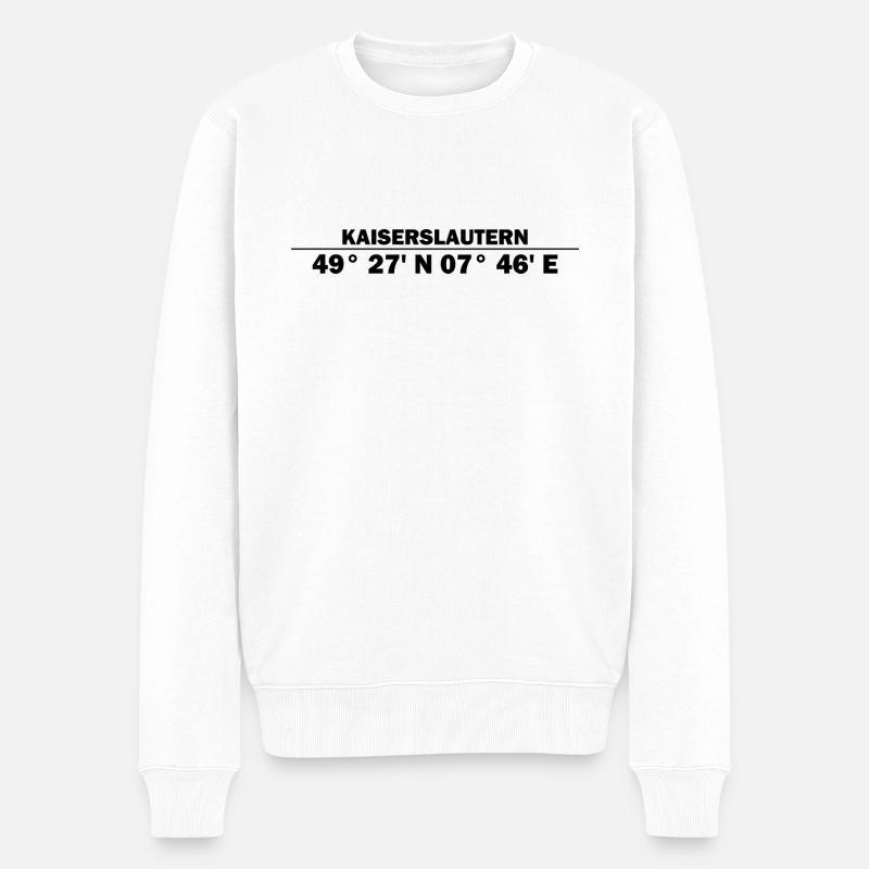 Coordonnées de Kaiserslautern - Pull Premium bio Homme - blanc