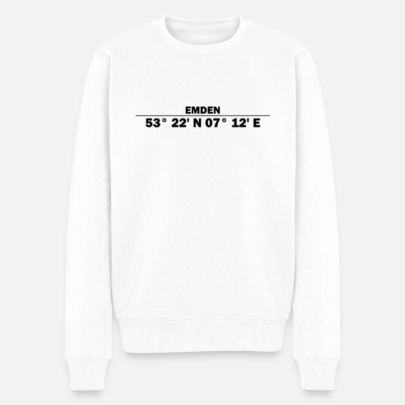 Coordonnées d’Emden - Pull Premium bio Homme - blanc