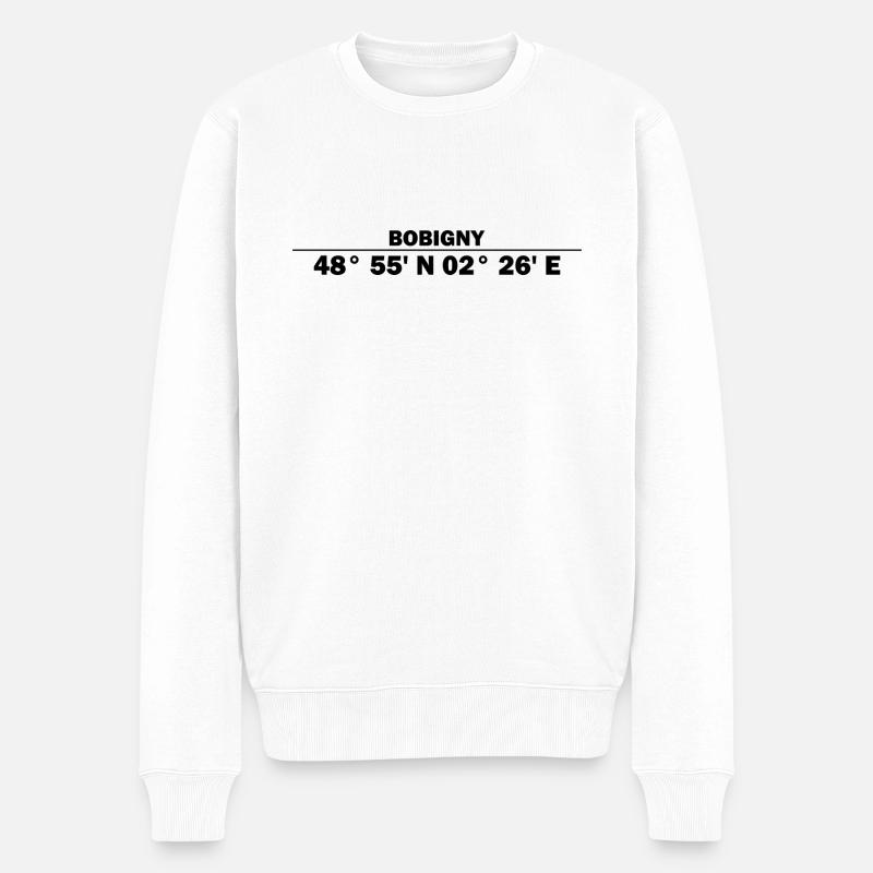 Coordonnées de Bobigny - Pull Premium bio Homme - blanc