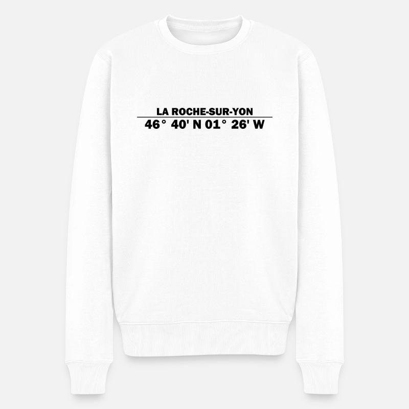 Coordonnées de La Roche-sur-Yon - Pull Premium bio Homme - blanc