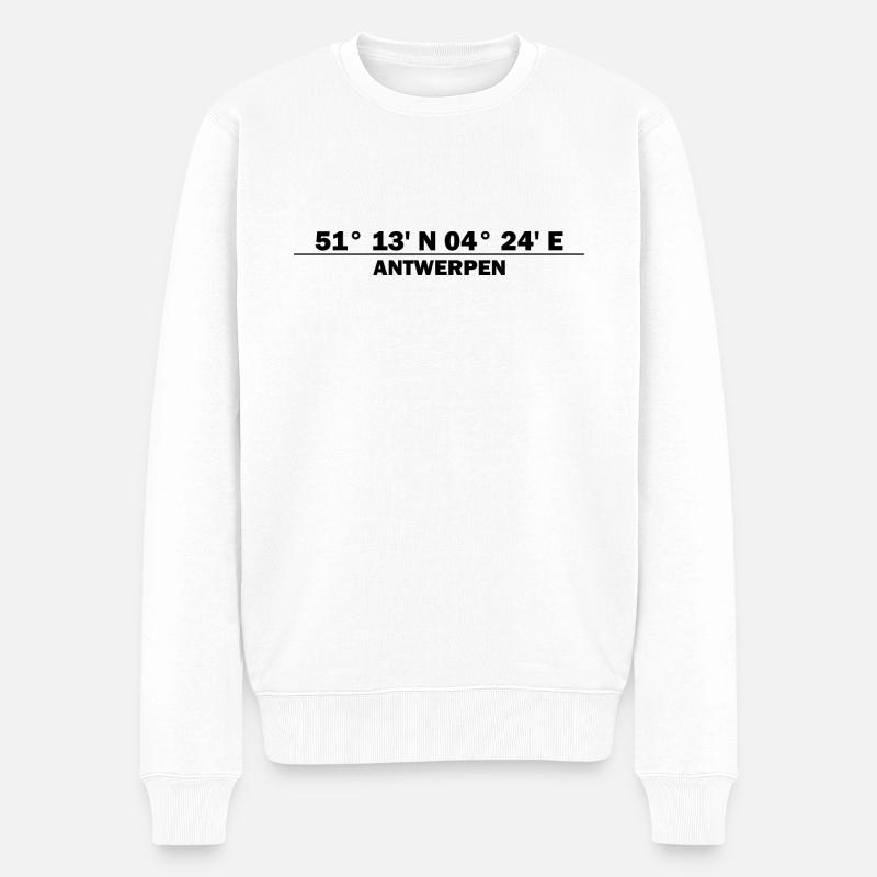Coordonnées d’Anvers - Pull Premium bio Homme - blanc