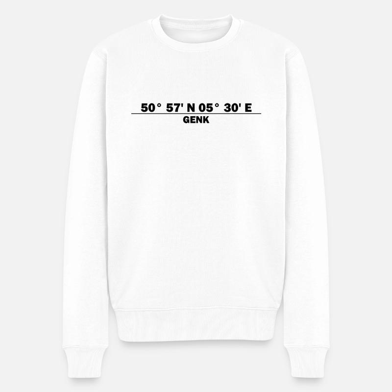 Coordonnées de Genk - Pull Premium bio Homme - blanc