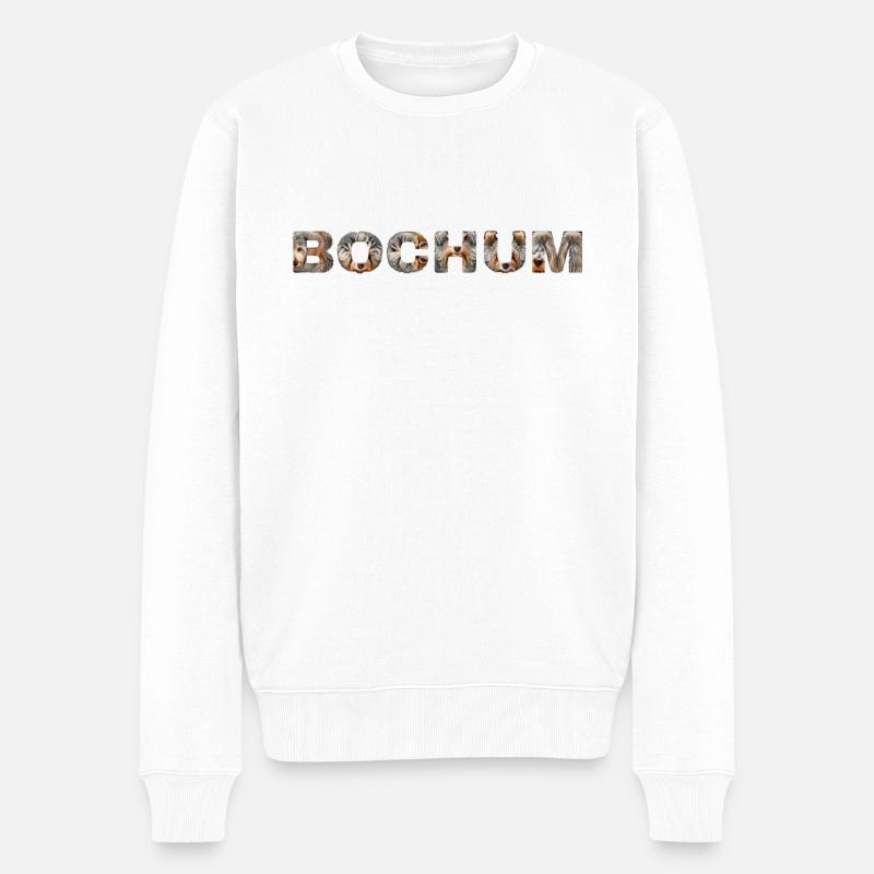 Bochum Hund - Männer Premium Bio Pullover - Weiß