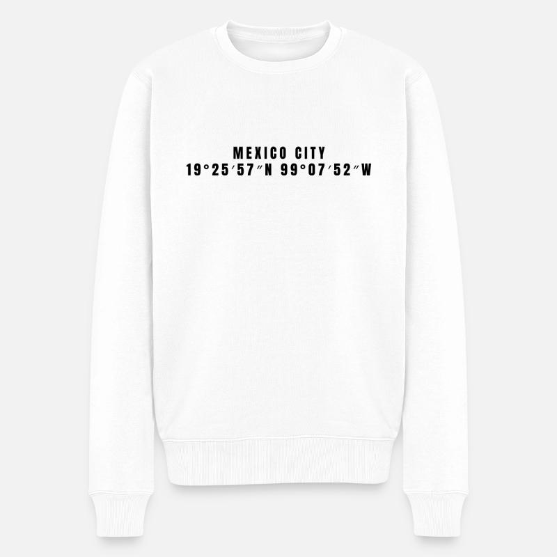 Coordonnées Mexico Mexico - Pull Premium bio Homme - blanc