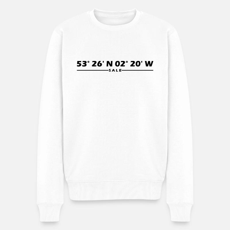 Coordonnées de vente - Pull Premium bio Homme - blanc