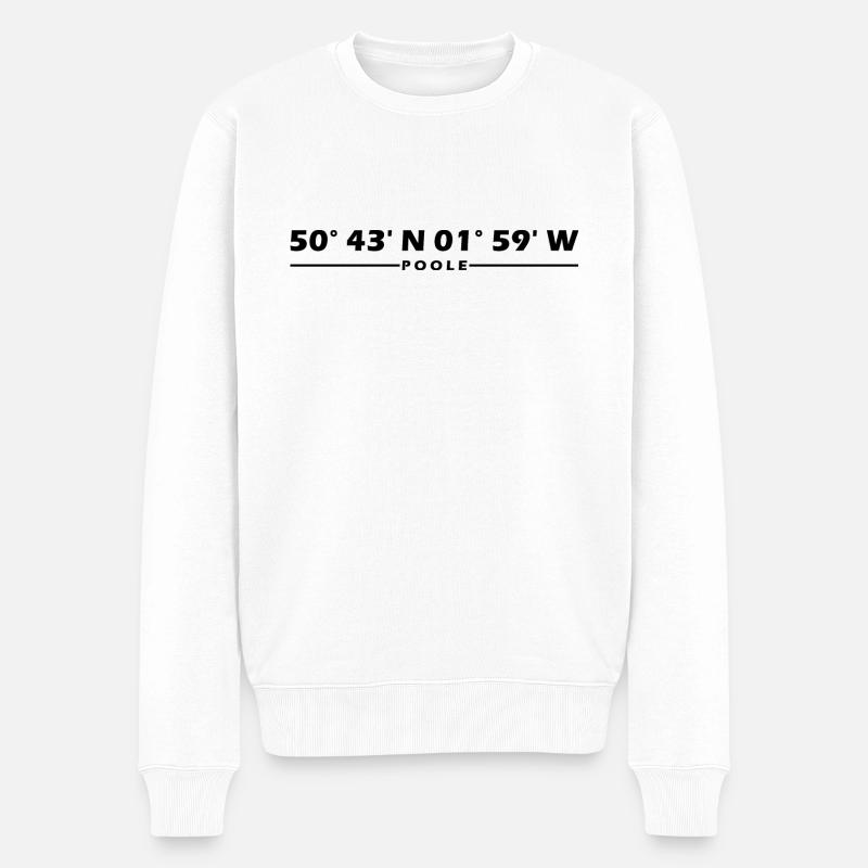 Coordonnées de la piscine - Pull Premium bio Homme - blanc