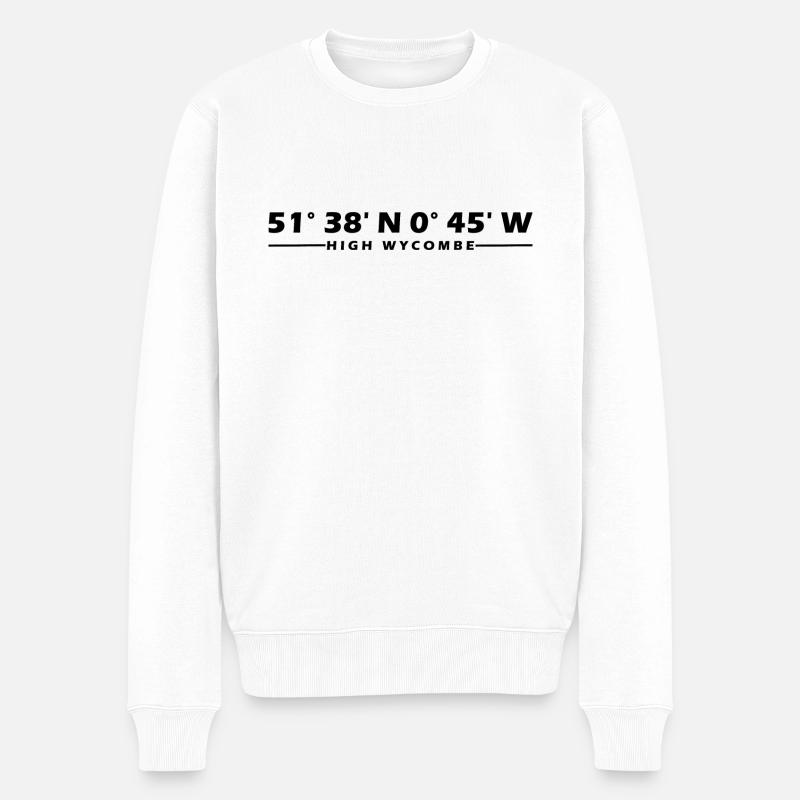 Coordonnées de High Wycombe - Pull Premium bio Homme - blanc