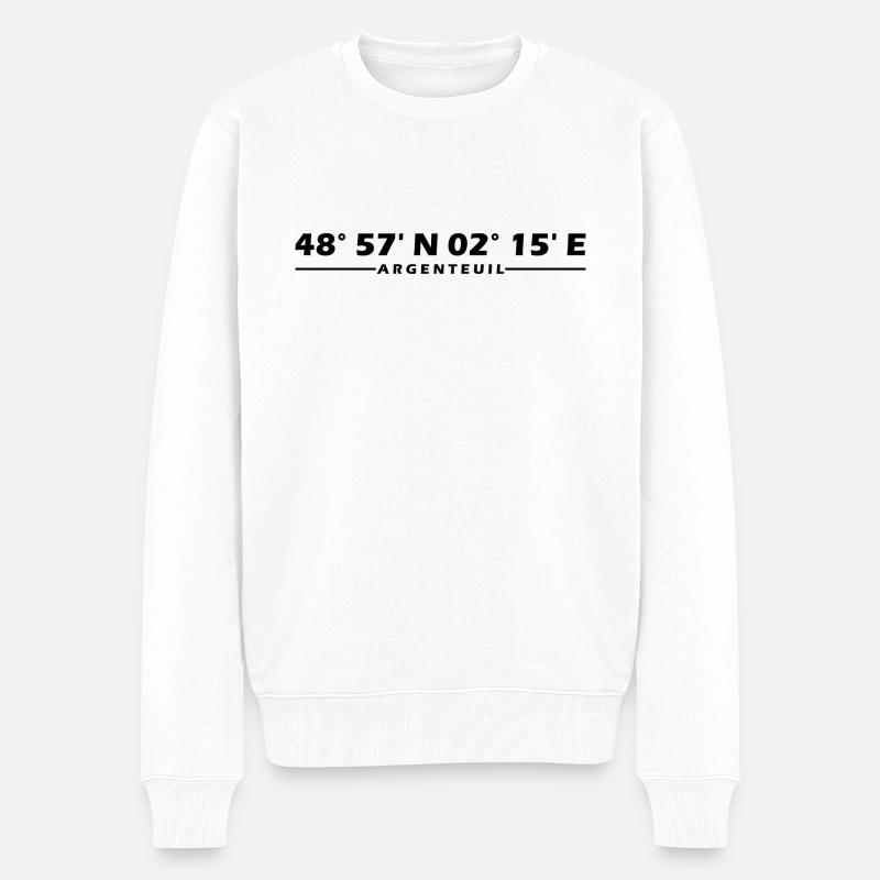 Coordonnées d’Argenteuil - Pull Premium bio Homme - blanc