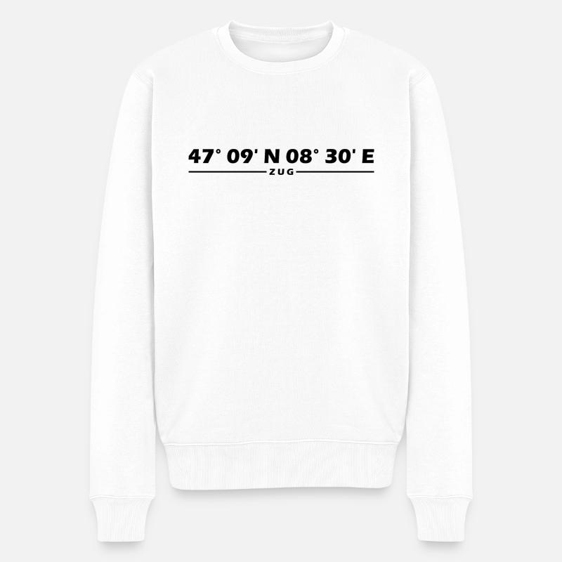 Coordonnées du train - Pull Premium bio Homme - blanc