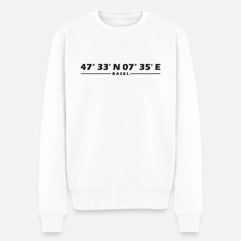 Coordonnées de Bâle - Pull Premium bio Homme - blanc