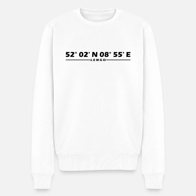 Coordonnées Lemgo - Pull Premium bio Homme - blanc