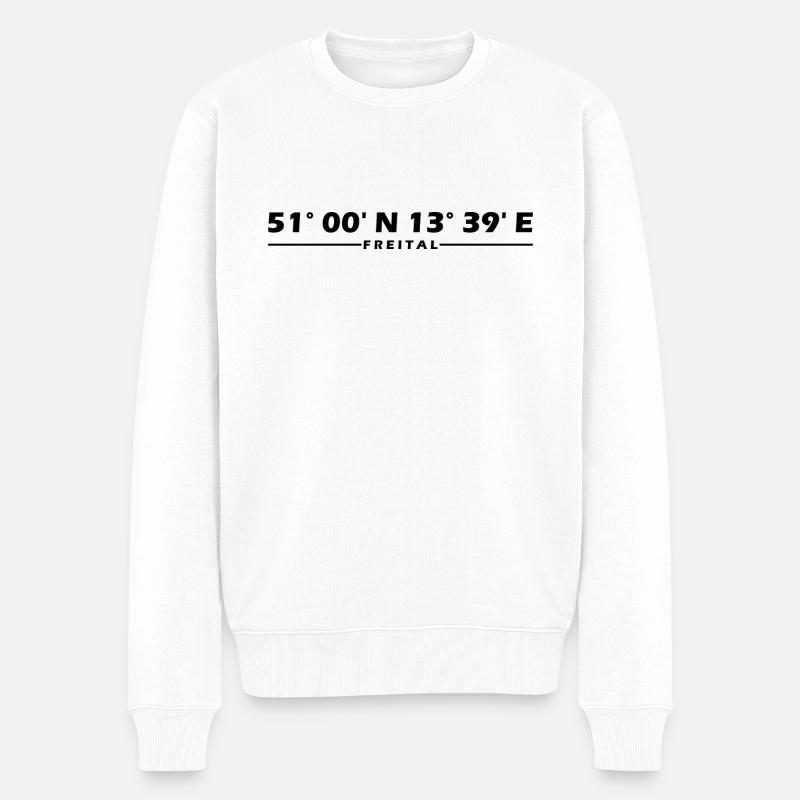 Coordonnées freitales - Pull Premium bio Homme - blanc