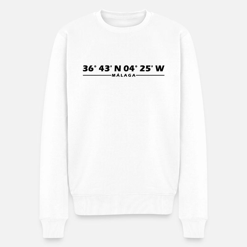 Coordonnées de Malaga - Pull Premium bio Homme - blanc