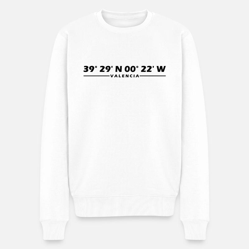 Coordonnées de Valence - Pull Premium bio Homme - blanc