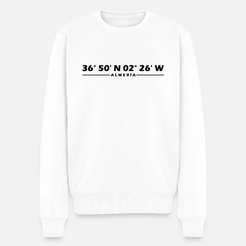 Coordonnées d’Almería - Pull Premium bio Homme - blanc