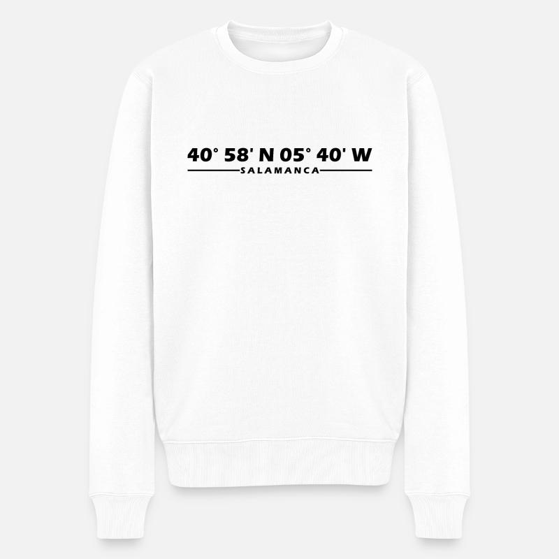 Coordonnées de Salamanque - Pull Premium bio Homme - blanc