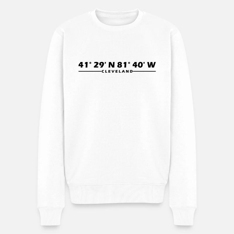 Coordonnées de Cleveland - Pull Premium bio Homme - blanc