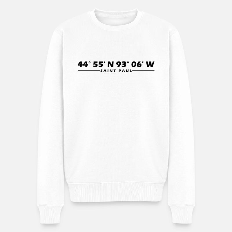 Coordonnées de Saint Paul - Pull Premium bio Homme - blanc