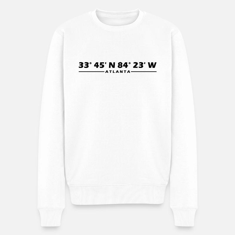Coordonnées d’Atlanta - Pull Premium bio Homme - blanc