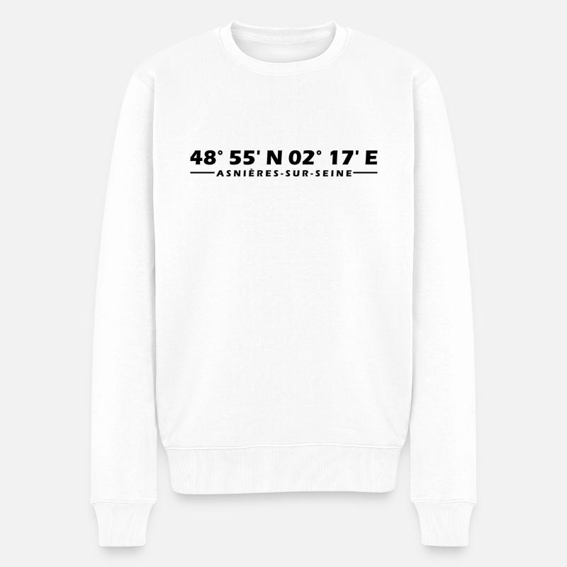 Coordonnées d’Asnières-sur-Seine - Pull Premium bio Homme - blanc