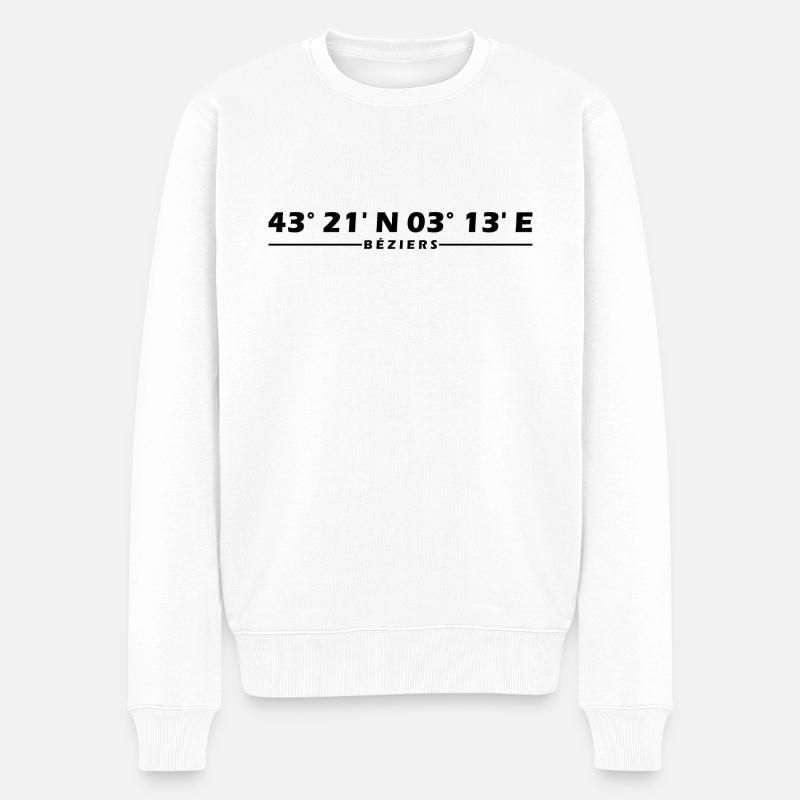 Coordonnées de Béziers - Pull Premium bio Homme - blanc