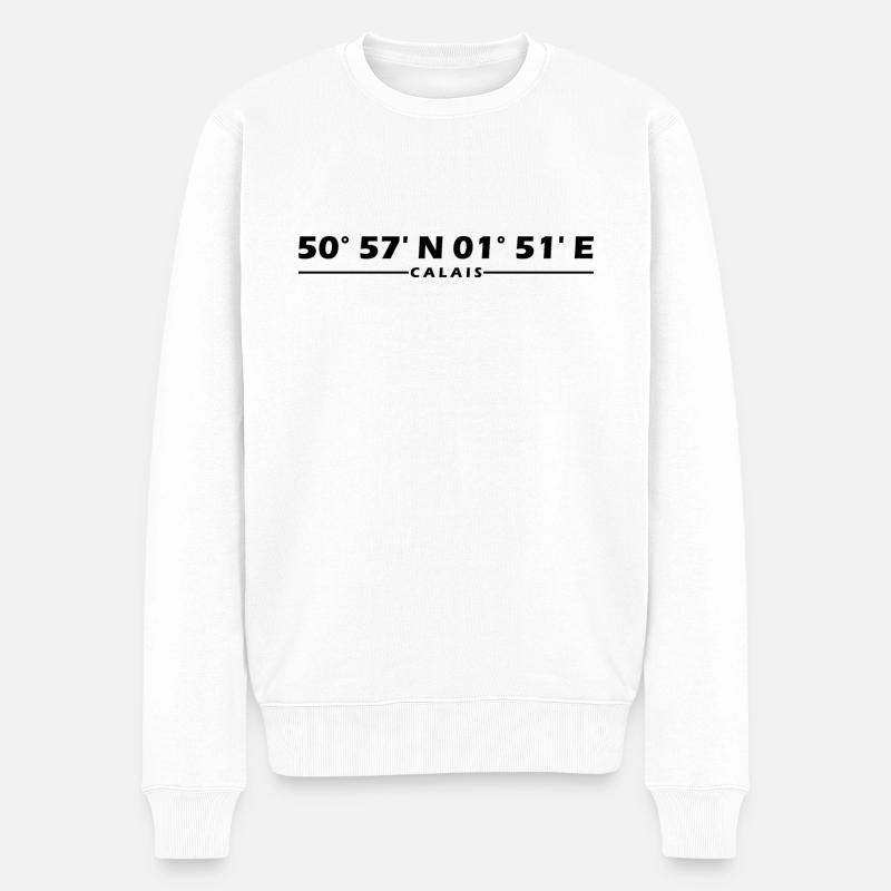 Calais coordinates - Men's Premium Organic Jumper - white