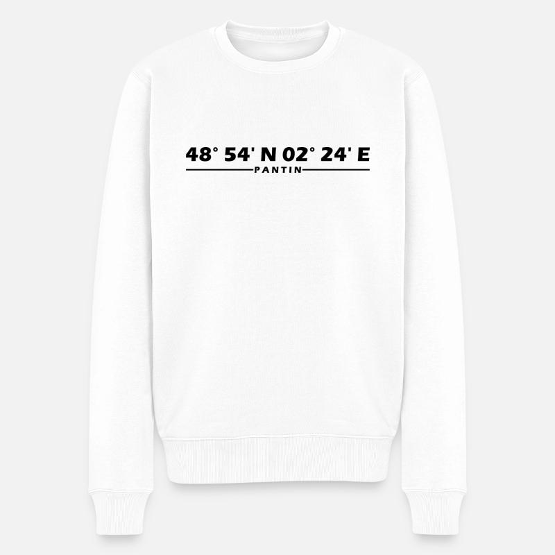 Coordonnées Pantin - Pull Premium bio Homme - blanc