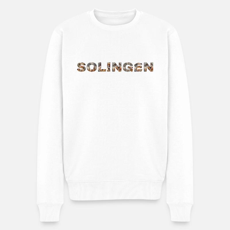 Solingen Hund - Männer Premium Bio Pullover - Weiß