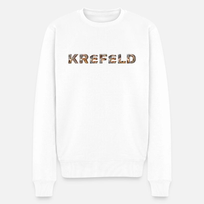 Krefeld Hund - Männer Premium Bio Pullover - Weiß