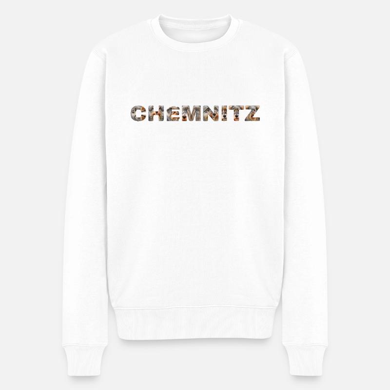 Chemnitz Hund - Männer Premium Bio Pullover - Weiß