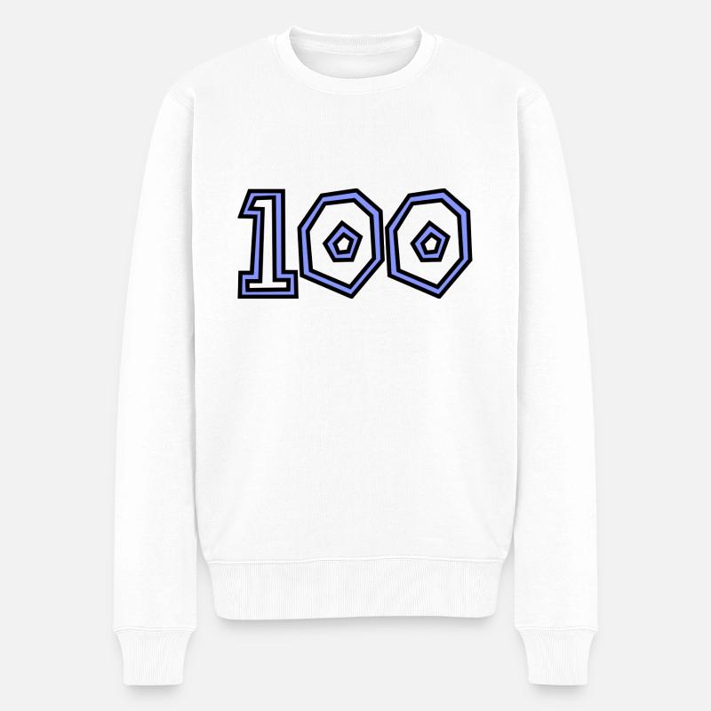 100. 100 ANS. 100e ANNIVERSAIRE. ANNIVERSAIRE 100 - Pull Premium bio Homme - blanc