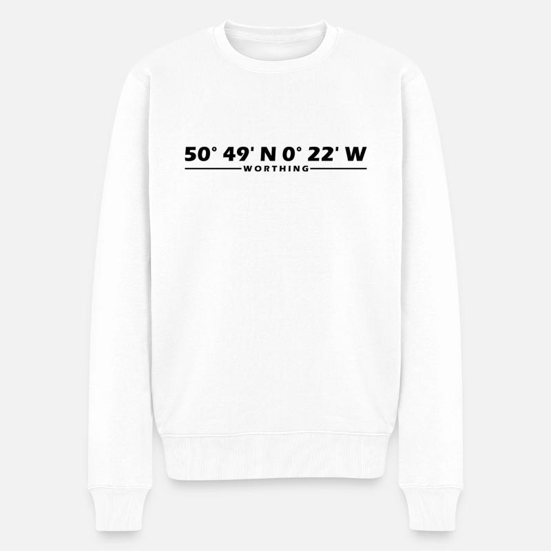 Coordonnées dignes - Pull Premium bio Homme - blanc