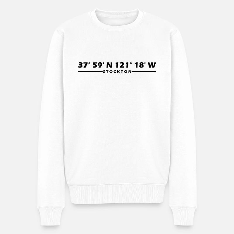 Coordonnées de Stockton - Pull Premium bio Homme - blanc