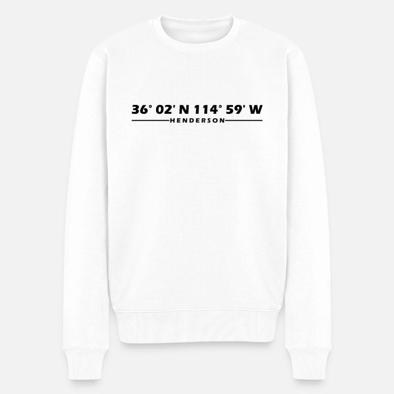 Henderson coordinates - Men's Premium Organic Jumper - white