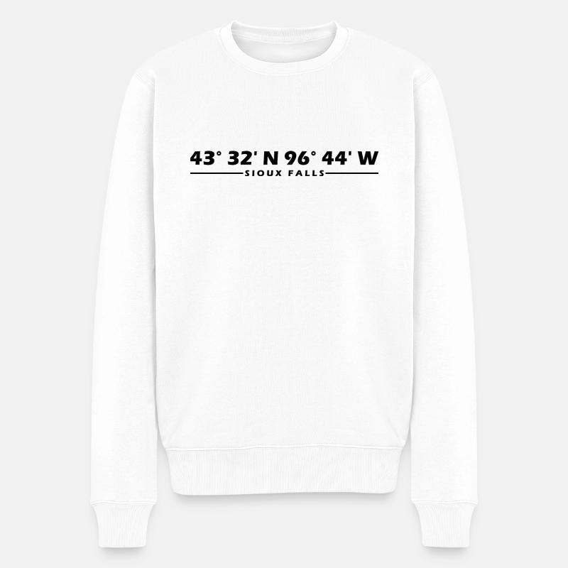 Coordonnées de Sioux Falls - Pull Premium bio Homme - blanc