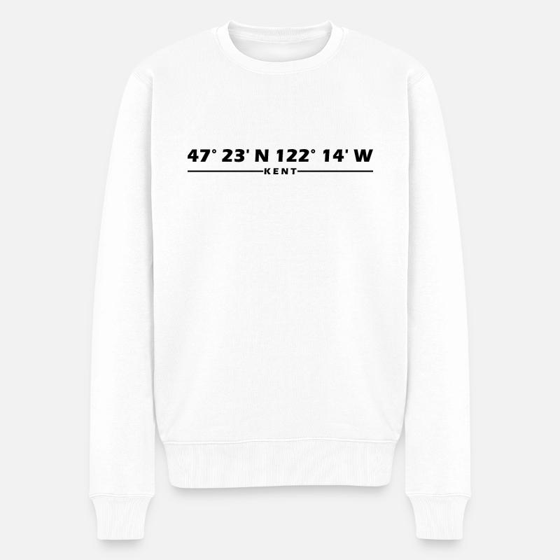 Coordonnées Kent - Pull Premium bio Homme - blanc