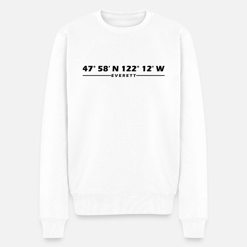 Coordonnées Everett - Pull Premium bio Homme - blanc