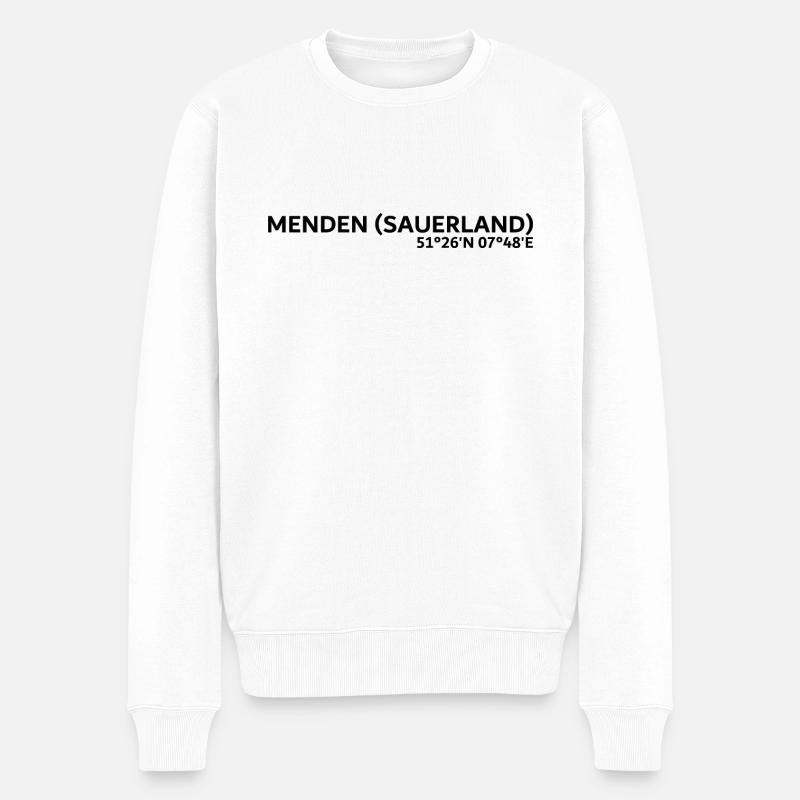 Coordonnées de Menden (Sauerland) - Pull Premium bio Homme - blanc