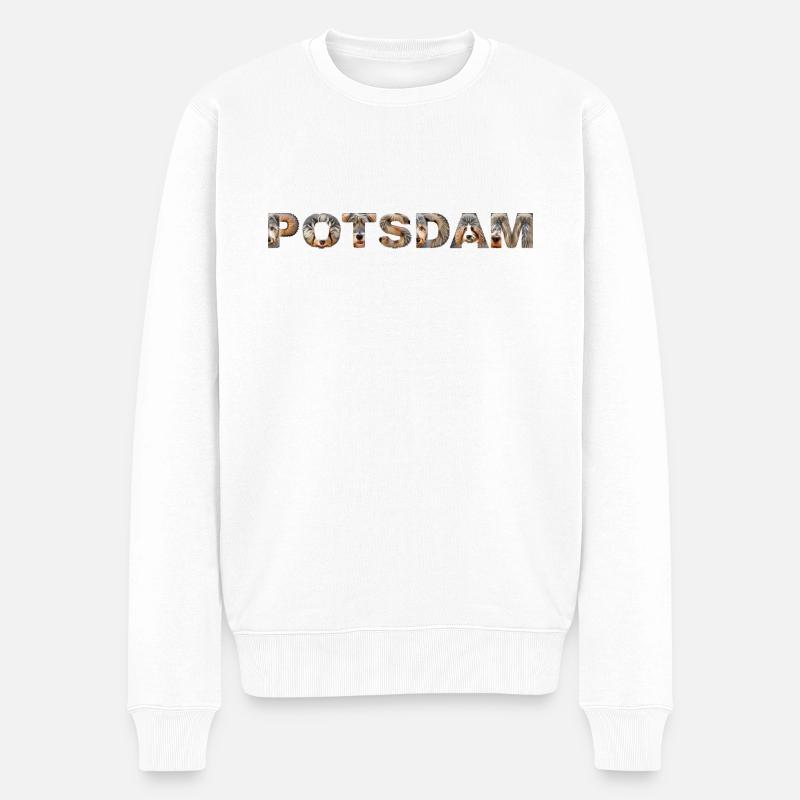 Potsdam Hund - Männer Premium Bio Pullover - Weiß