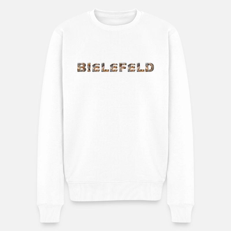 Bielefeld Hund - Männer Premium Bio Pullover - Weiß