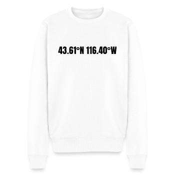 Coordonnées Meridian, Idaho, États-Unis - Pull Premium bio Homme - blanc - Devant - Thijin (182cm)
