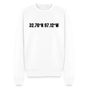 Arlington Texas USA Koordinaten - Männer Premium Bio Pullover - Weiß - Vorne - Thijin (182cm)