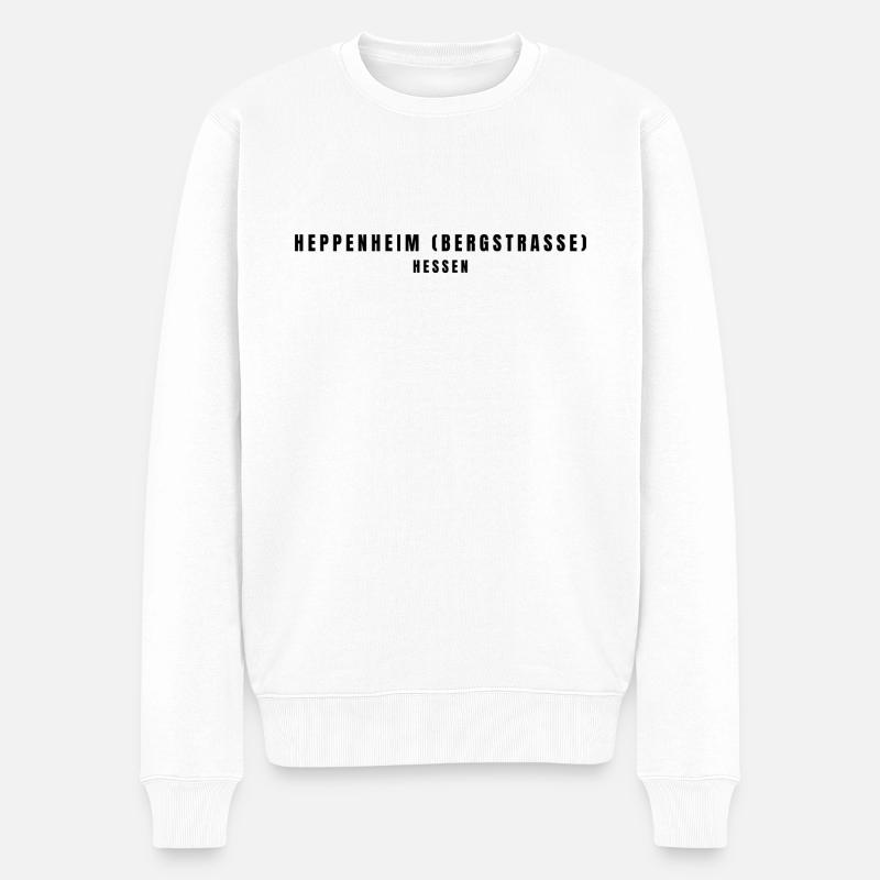 Heppenheim (Bergstraße) Hessen - Männer Premium Bio Pullover - Weiß
