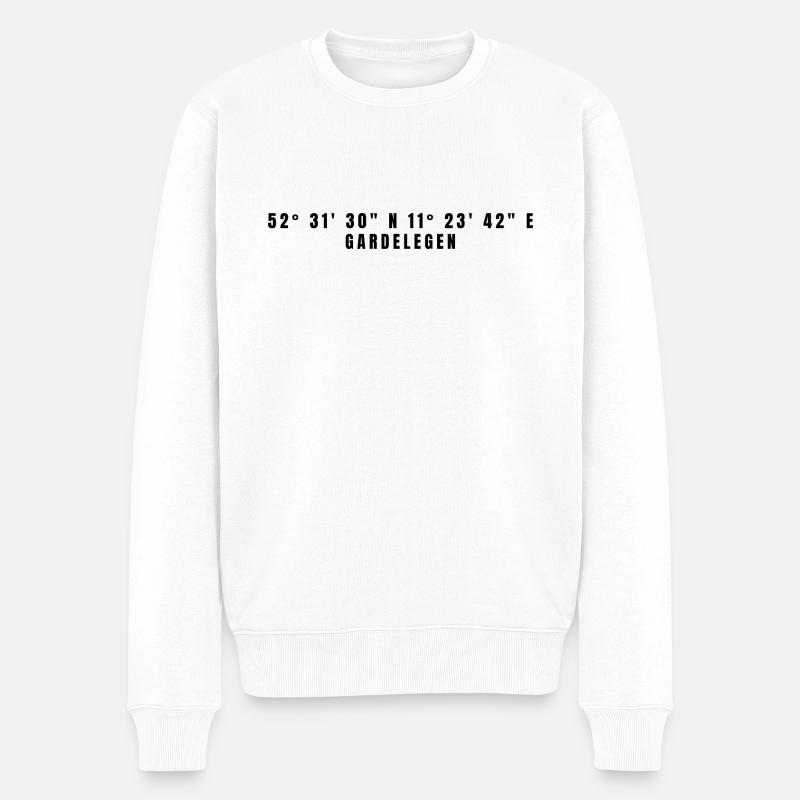 Coordonnées Gardelegen Saxe-Anhalt - Pull Premium bio Homme - blanc