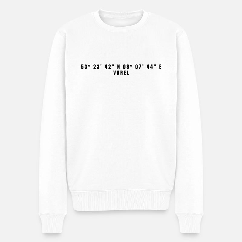 Varel Niedersachsen Koordinaten - Männer Premium Bio Pullover - Weiß