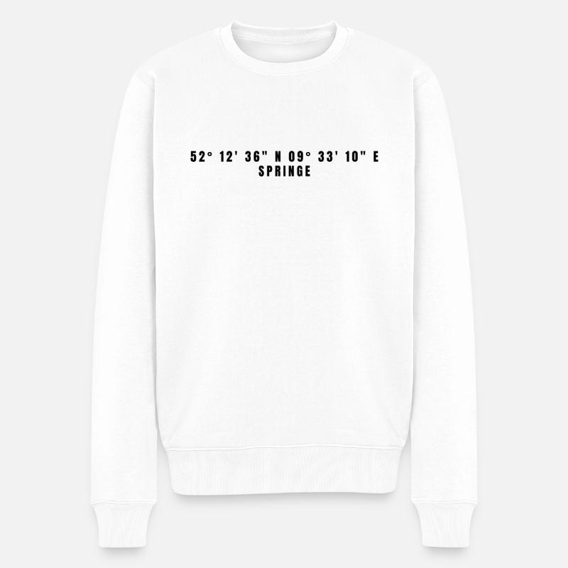 Skip Coordonnées Basse-Saxe - Pull Premium bio Homme - blanc