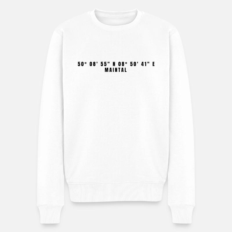 Coordonnées Maintal Hesse - Pull Premium bio Homme - blanc